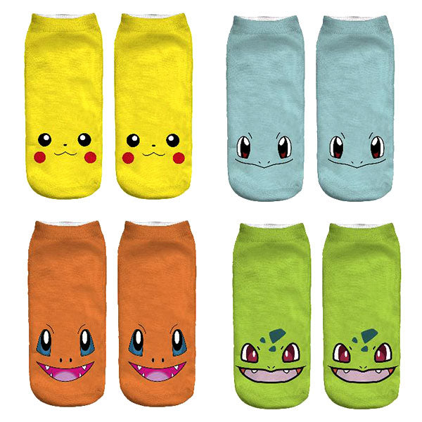 chaussettes garcon assorties a motifs pokemon (lot de 3) imprime chaussettes  garcon