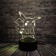 Charger l&#39;image dans la galerie, Lampe 3D Pokémon Pikachu