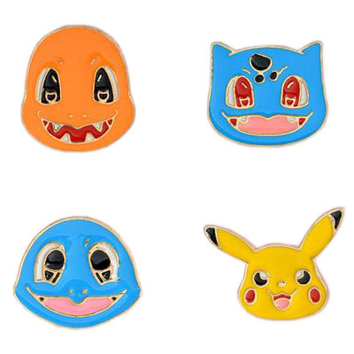 Pin's Pokémon Bulbizarre Pikachu Carapuce salamèche