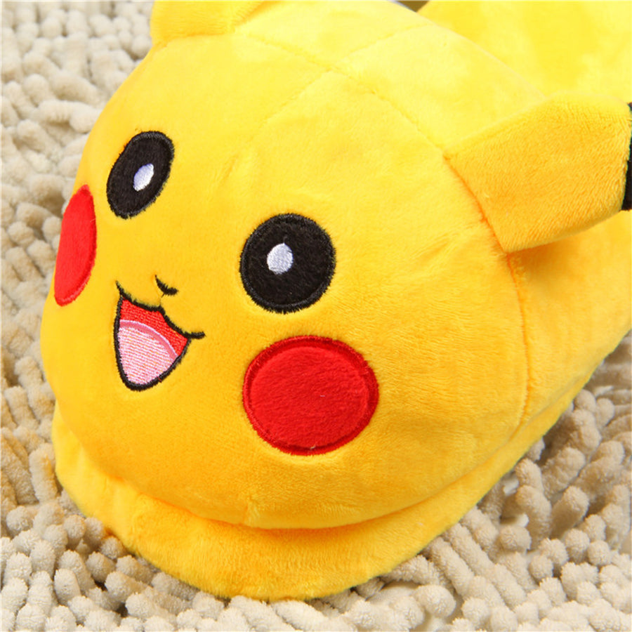 Adulte Pokémon Chaussons Pikachu Pour Garçons Et Filles, Jaune Adulte Pokémon Chaussons Pikachu Pour Garçons Et Filles, Jaune