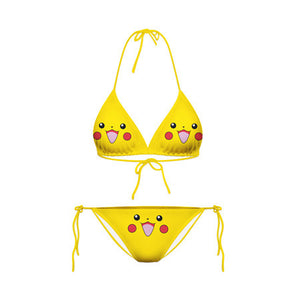 Maillot de bain bikini Pikachu jaune Pokémon