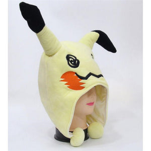 Bonnet de Mimiqui Pokémon avec pompons vu de profil