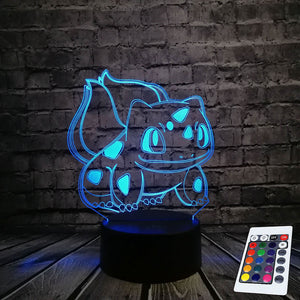 Lampe 3D Pokémon Bulbizarre télécommande