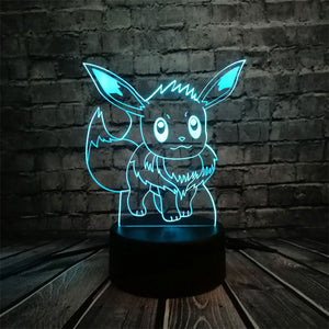 Lampe 3D Pokémon Évoli