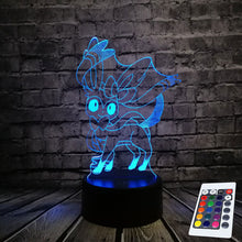 Charger l&#39;image dans la galerie, Lampe 3D Pokémon Nymphali télécommande