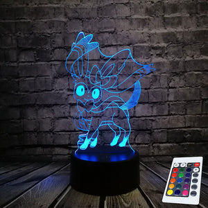 Lampe 3D Pokémon Nymphali télécommande