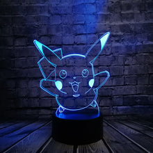 Charger l&#39;image dans la galerie, Lampe 3D Pokémon Pikachu
