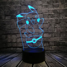Charger l&#39;image dans la galerie, Lampe 3D Pokémon Pikachu Pokéball