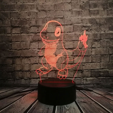 Lampe 3D Pokémon Salamèche