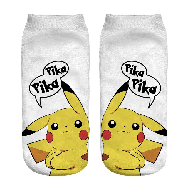 New pokemon pikachu Autumn Short Sock Slipper Cartoon Female Invisible Socks Women Girls Non-Slip Socks COTTON Cartoon Socks
