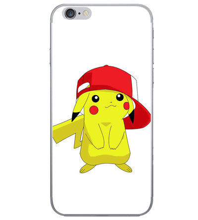 Coque iPhone Pikachu avec casquette de Sacha