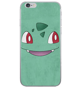 Coque iPhone Bulbizarre visage Pokémon vert