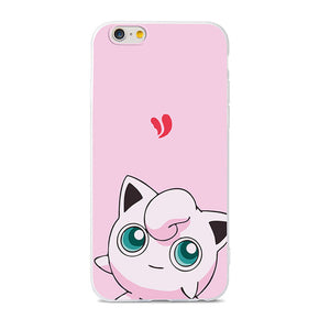 Coque iPhone Rondoudou Pokémon fée fond rose