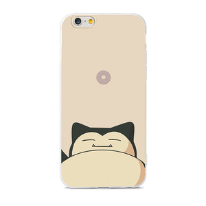 Coque iPhone Ronflex Pokémon normal fond beige