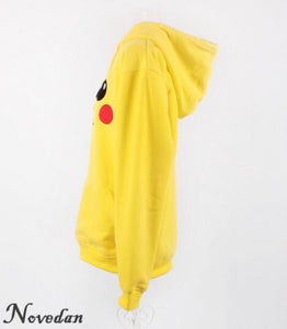 Sweat Pikachu jaune Pokémon de profil