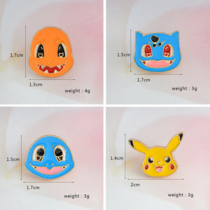 Pin's Pokémon Bulbizarre Pikachu Carapuce salamèche taille et poid