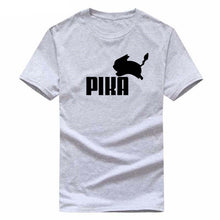 Charger l&#39;image dans la galerie, T-shirt gris chiné Pika Pokémon parodie Puma