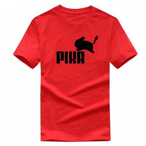T-shirt rouge Pika Pokémon parodie Puma