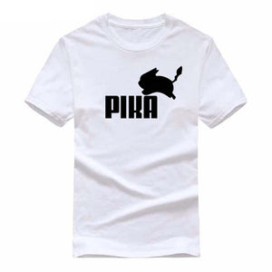 T-shirt blanc Pika Pokémon parodie Puma