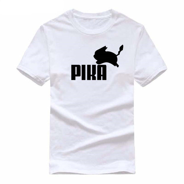 T-shirt blanc Pika Pokémon parodie Puma