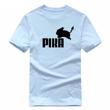 Charger l&#39;image dans la galerie, T-shirt bleu ciel Pika Pokémon parodie Puma