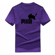 Charger l&#39;image dans la galerie, T-shirt violet Pika Pokémon parodie Puma