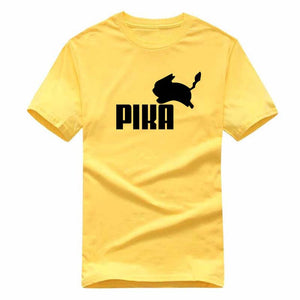T-shirt jaune Pika Pokémon parodie Puma