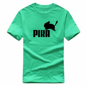 T-shirt vert Pika Pokémon parodie Puma