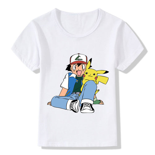 T-shirt de Sacha et Pikachu pour enfant