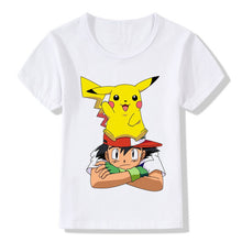 Charger l&#39;image dans la galerie, T-shirt enfant de Sacha et Pikachu Pokémon