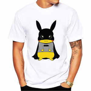 T-shirt Pikachu-Batman Pokémon Super Heros