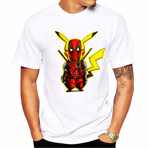 T-shirt Pikachu x Deadpool Pokémon Super Heros