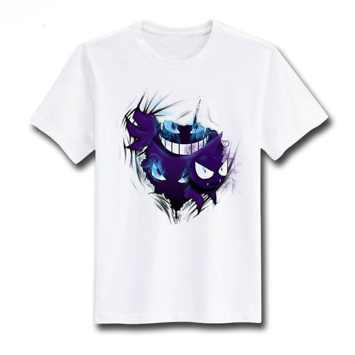 T-shirt Fantominus Spectrum et Ectoplasma évolutions Pokémon