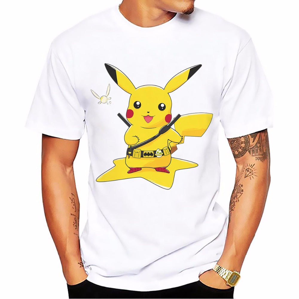 T-shirt Pikachu ninja Batman Pokémon Super Héros