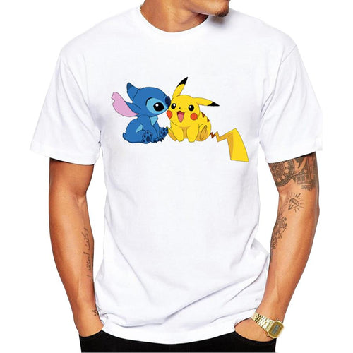 T-shirt de Stitch et Pikachu