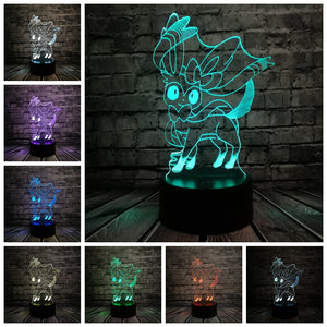 Lampe 3D Pokémon Nymphali plusieurs couleurs
