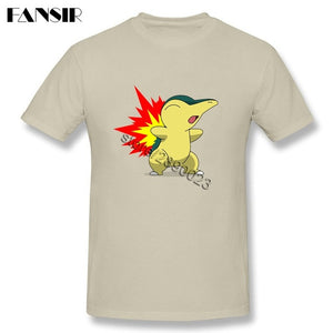 T-shirt beige Héricendre en flamme Starter Pokémon 2ème génération