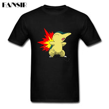 Charger l&#39;image dans la galerie, T-shirt noir Héricendre en flamme Starter Pokémon 2ème génération