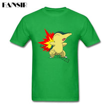 Charger l&#39;image dans la galerie, T-shirt vert Héricendre en flamme Starter Pokémon 2ème génération