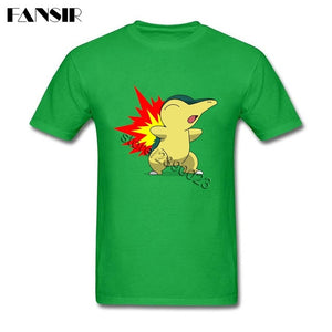T-shirt vert Héricendre en flamme Starter Pokémon 2ème génération