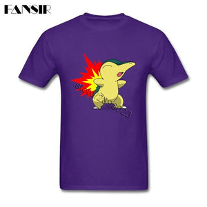 T-shirt violet Héricendre en flamme Starter Pokémon 2ème génération