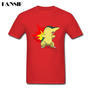T-shirt rouge Héricendre en flamme Starter Pokémon 2ème génération