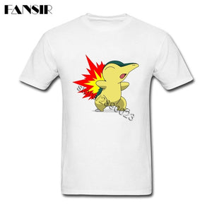 T-shirt blanc Héricendre en flamme Starter Pokémon 2ème génération
