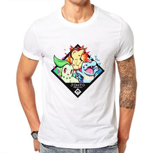 Charger l&#39;image dans la galerie, T-shirt Pokémon Germignon Héricendre Kaiminus Starter deuxième génération