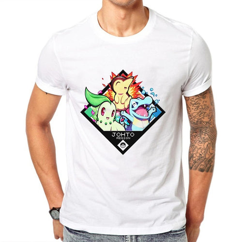 T-shirt Pokémon Germignon Héricendre Kaiminus Starter deuxième génération