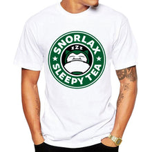 Charger l&#39;image dans la galerie, T-shirt Ronflex Snorlax Sleepy Tea parodie Starbuck Coffee